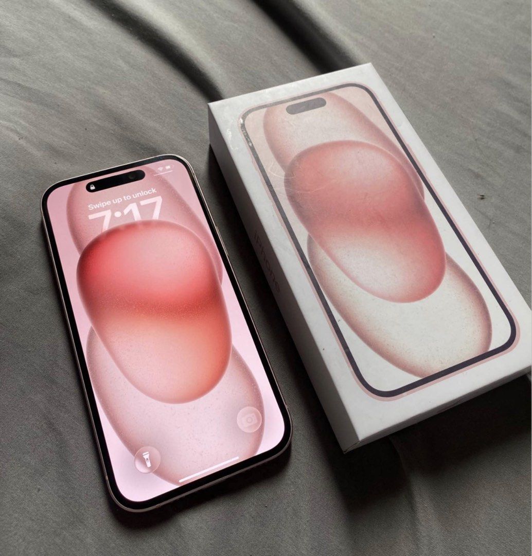 iPhone 15 (Category: Cases & Sleeves) located in Batangas. Submitted by mcjay_fashion (Listing ID 1463359865, Image 2). Description: For Sale Iphone 15 Pink, 128Gb Factory Unlocked Any sim Unli reset Unli check Battery health: 95% No history of repair 1671 Cycle count Very well taken care of, no hidden defects. Unit box case adapter RFS: Need cash Nogotiable.