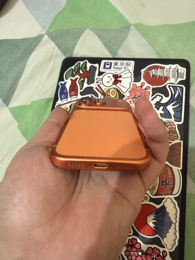 iPhone 17 Pro 512GB Cosmic Orange (Category: iPhone 17 Series) located in Manila. Submitted by cjm00 (Listing ID 1463379777, Image 3). Description: FOR SALE ONLY - iPhone 17 Pro 512GB FU BH 96% - Bought in digital walker feb 2026, still under warranty - Color: Cosmic Orange - Includes original box, receipt, purchased Feb. 2026 - Comes with 5 class a cases - Smooth condition - Meetup locations: Taguig, Makati, Mandaluyong malls - Unli reset upon m