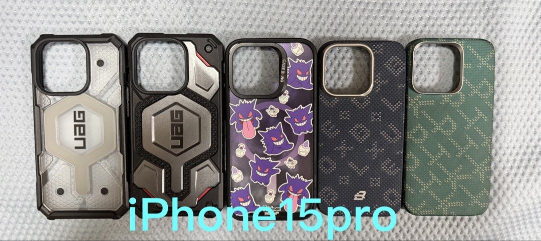 iPhone case 手機殼 （分類：手機套及手機殻）位於 Hong Kong。 由 l_yuki 提交（商品編號 1463375215，圖片 1）。簡介： iPhone 15 Pro 除pitaka外 外觀都較新 150@1 IPhone 14 Pro 外觀較新 130 IPhone 16 Pro Max 外觀一般 130 可小議。