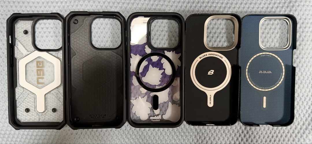 iPhone case 手機殼 （分類：手機套及手機殻）位於 Hong Kong。 由 l_yuki 提交（商品編號 1463375215，圖片 2）。簡介： iPhone 15 Pro 除pitaka外 外觀都較新 150@1 IPhone 14 Pro 外觀較新 130 IPhone 16 Pro Max 外觀一般 130 可小議。