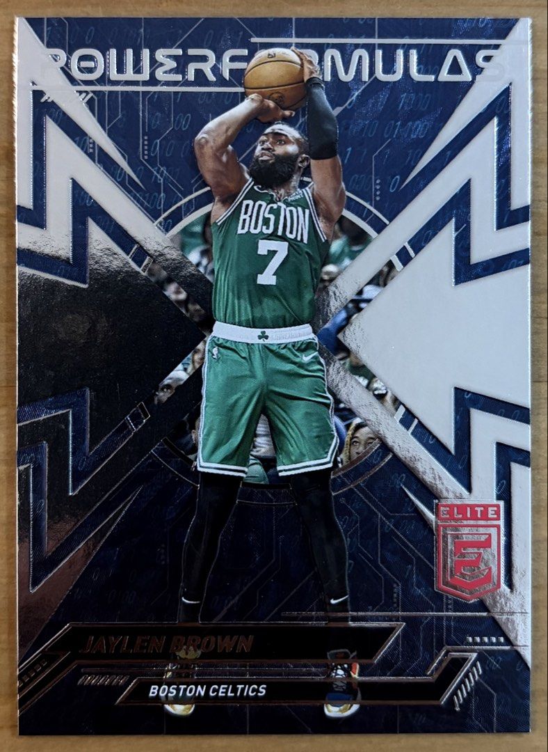 Jaylen Brown | NBA Cards ~ Power Formulas '22 - '23 (Category: Raw Singles) located in Makati City. Submitted by cardlab (Listing ID 1463408635, Image 1). Description: Items are 💯 authentic/original/legit. About The Card: • '22 - '23 Elite • Card No. 28 • Power Formulas FOR: • Cards ₱99 and below with Card Sleeves • Cards ₱100 and up with Used Toploader • ₱10 for Bnew Tops Packaging (If Shipping): ✔️ Plastic cover ✔️ Cardboard ✔️ Bubble wrap NOT