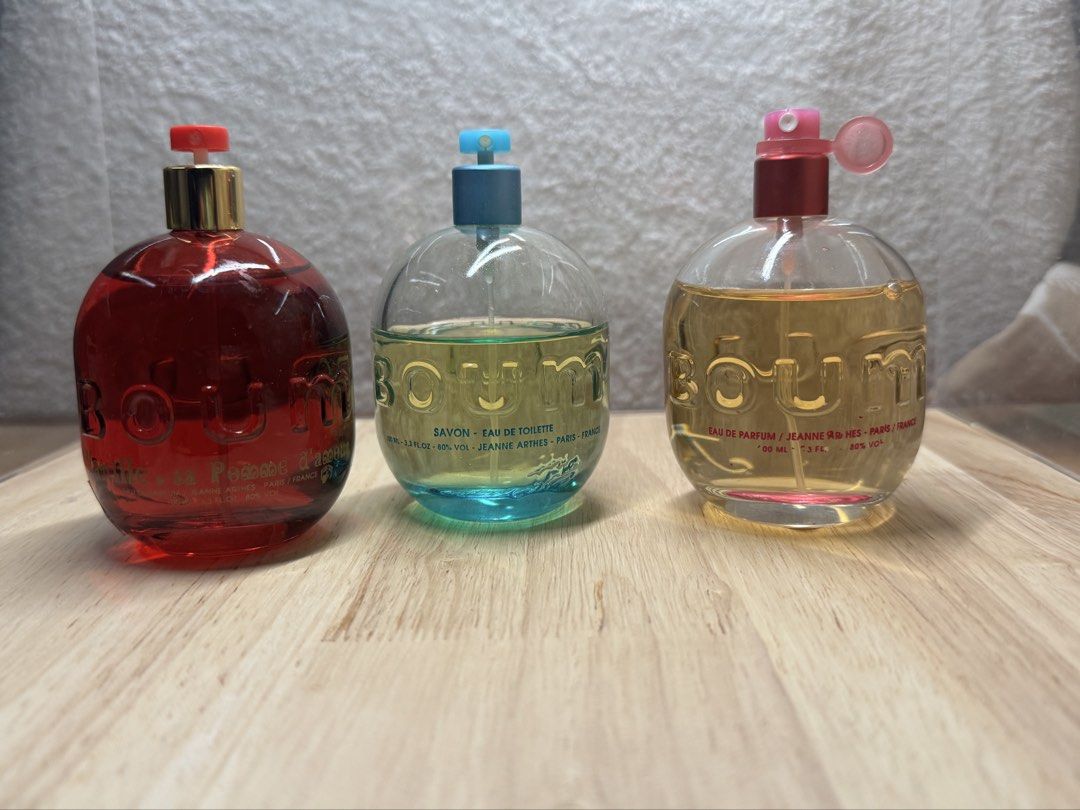 JEANNE ARTHES BOUM SAVON (Category: Fragrance & Deodorants) located in Pagsanjan. Submitted by lavishbyji22912 (Listing ID 1463429162, Image 1). Description: Pink- 80/100 :₱850 Blue-60/100ml-₱680 Blue-65/100ml All no box.