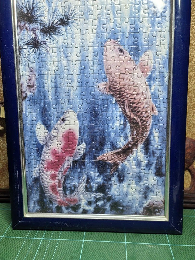 Jigsaw Puzzle Framed - Majestic Dragon Koi (Category: Art & Prints) located in Cebu City. Submitted by dudes_villanueva (Listing ID 1463336671, Image 3). Description: Jigsaw Puzzle Framed - Majestic Dragon Koi In excellent condition Size: L21in x W8in.