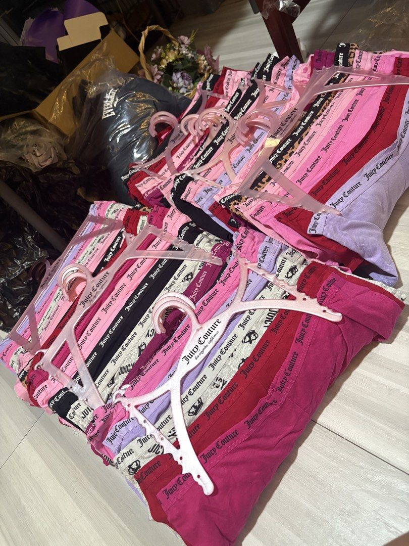 Juicy Couture Underwear Panties Bundle (Category: Undergarments & Loungewear) located in Manila. Submitted by cheapestuffshere (Listing ID 1463407362, Image 3). Description: Brandnew Original Juicy Boyleg & Panty 5pcs per hanger Boyleg Large size available Panty S,M,L available.