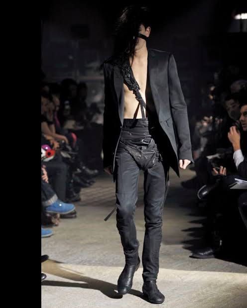 Julius 07 AW10 “goth_ik;” Collection Blazer (Category: Coats, Jackets and Outerwear) located in Baguio. Submitted by archival.store (Listing ID 1463476311, Image 1). Description: Julius 07 AW10 “goth_ik;” Collection Blazer Size tagged: Issue:none Width: 21 Length:32 Shoulder:17 Sleeve:28.