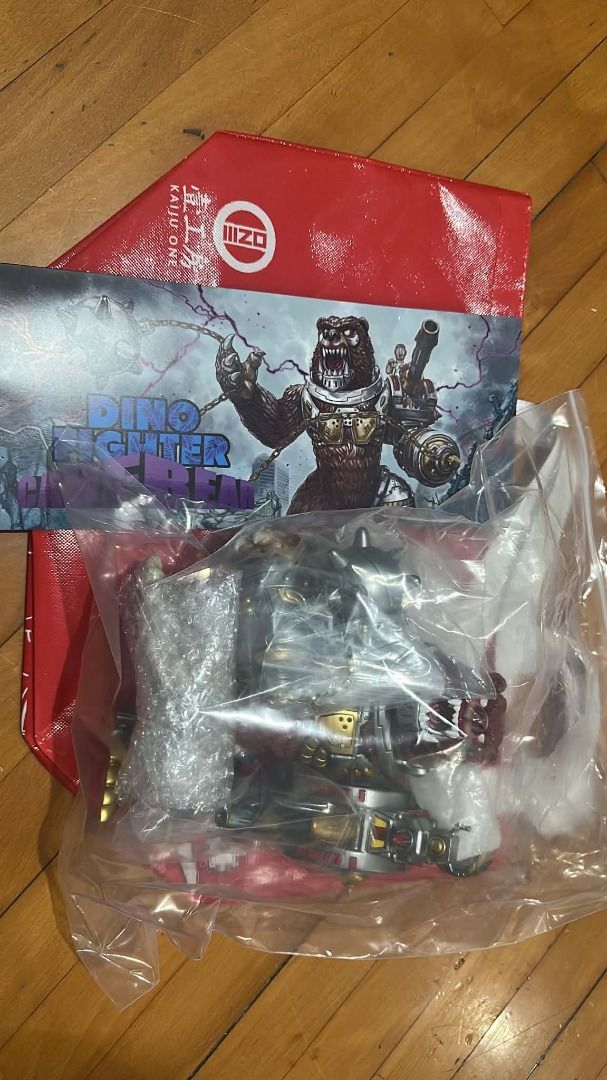 KAIJU ONE Dino Fighter "Cave Bear" Sofubi (Category: Figurines & Statues) located in Bulacan. Submitted by sofubiman08 (Listing ID 1463358606, Image 3). Description: - KAIJU ONE Sofubi - Unique custom mech bear figure - Features a detailed robotic suit - Includes a pilot figure on top - Excellent articulation for posing - Intricate and detailed paintwork - Perfect for display or collection.