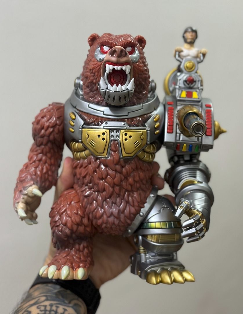 KAIJU ONE Dino Fighter "Cave Bear" Sofubi (Category: Figurines & Statues) located in Bulacan. Submitted by sofubiman08 (Listing ID 1463358606, Image 2). Description: - KAIJU ONE Sofubi - Unique custom mech bear figure - Features a detailed robotic suit - Includes a pilot figure on top - Excellent articulation for posing - Intricate and detailed paintwork - Perfect for display or collection.