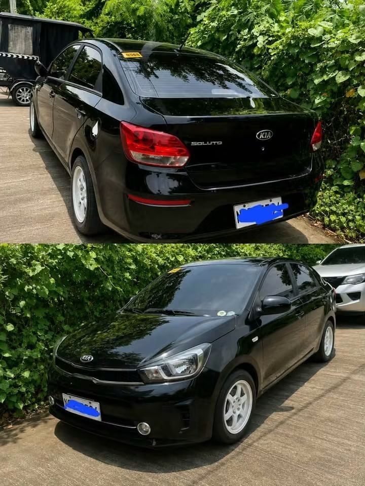 Kia Soluto EX AT Auto (Category: Used Cars) located in Manila. Submitted by fangednoumena (Listing ID 1463507713, Image 1). Description: Helping a friend sell this. FOR SALE 🚗: 2020 Kia Soluto EX AT ✨ Details: • Model: 2020 Kia Soluto AT • Color: Black • 5 Seater Sedan • 4x2 Automatic Transmission • Mileage: 40k+ km Original Odo • Upholstery: Black Leather with red accents • Ceramic Tint installed (Kirena Brand) • 17s White Rays Mags and Yokoham