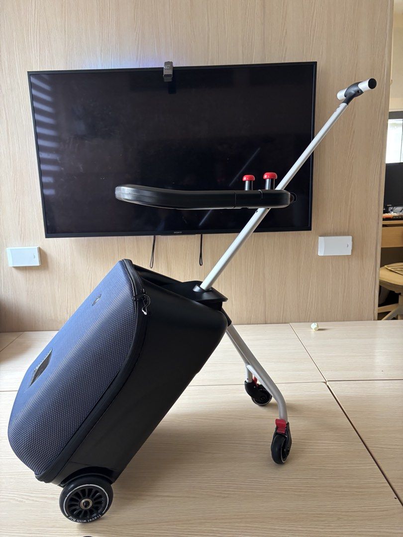 Kids Ride-on Suitcase with Seat (Category: Infant Playtime) located in Taguig. Submitted by Jenspreloveditems (Listing ID 1463353779, Image 1). Description: - Perfect for traveling with kids! - Built-in seat for your child to ride on. - TSA-approved lock for security. - Smooth-rolling wheels for easy maneuverability. - Adjustable handle for comfortable use. - Plenty of storage space inside. - Keeps children entertained and belongings organized..