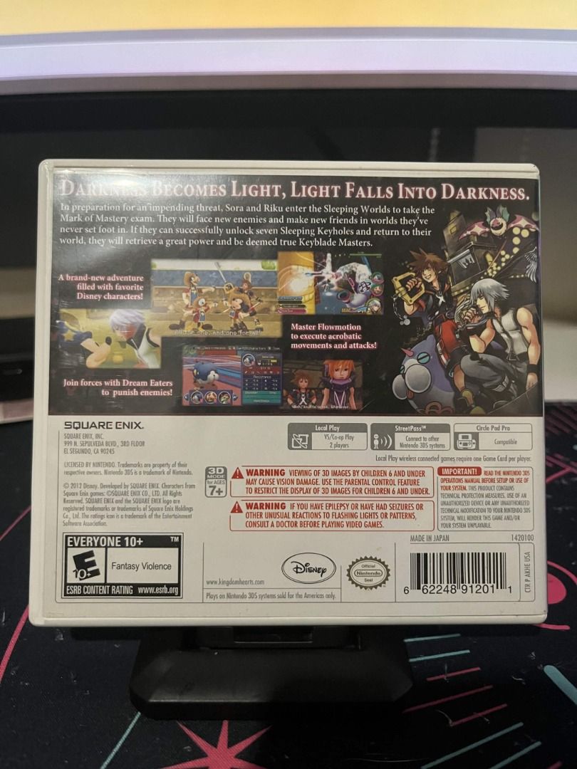 Kingdom Hearts 3D: Dream Drop Distance (Category: Nintendo) located in Santa Cruz. Submitted by konburice (Listing ID 1463404418, Image 2). Description: .