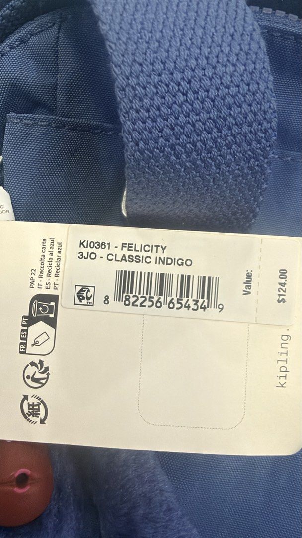 Kipling Felicity Classic Indigo (Brandnew) (Category: Luxury Bags & Wallets) located in Las Pinas. Submitted by kcshoponline.ph (Listing ID 1463552335, Image 3). Description: .