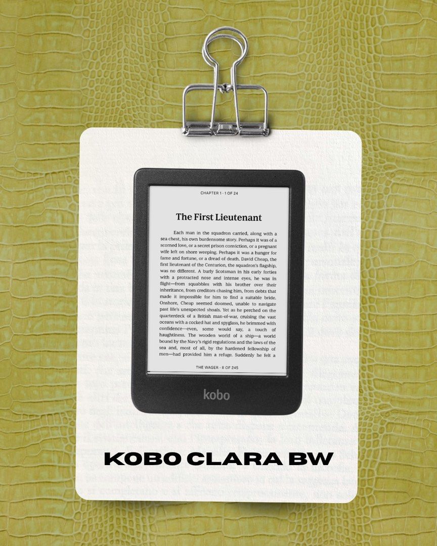 Kobo Clara BW Preorder (Category: E-Readers) located in Quezon City. Submitted by copthis___ (Listing ID 1463389941, Image 1). Description: - Kobo Clara BW e-reader sourced from Japan (PRE-ORDER) - 50% DP, 50% before delivery - ETA: October 15 - Lightweight and ergonomic design - High-quality, paper-like display for comfortable reading - Ideal for avid readers on the go.