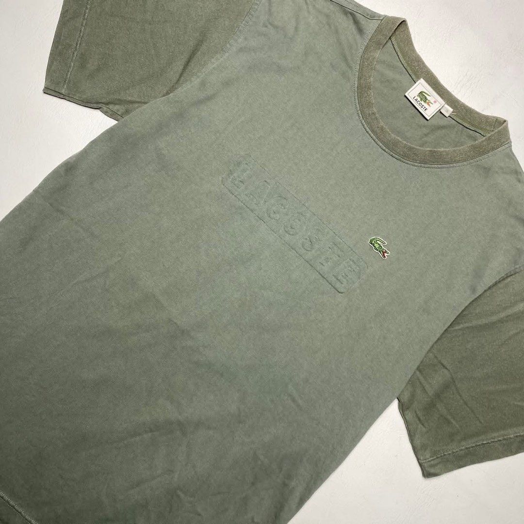 LACOSTE SPELL OUT LOGO ON CHEST (Category: Tshirts & Polo Shirts ) located in Manila. Submitted by valuable_rags (Listing ID 1463469925, Image 2). Description: LACOSTE SPELL OUT LOGO ON CHEST CONDITION : EXCELLENT SIZE : 3 DIMENSIONS: W20 x L28.5 ISSUE: NONE .