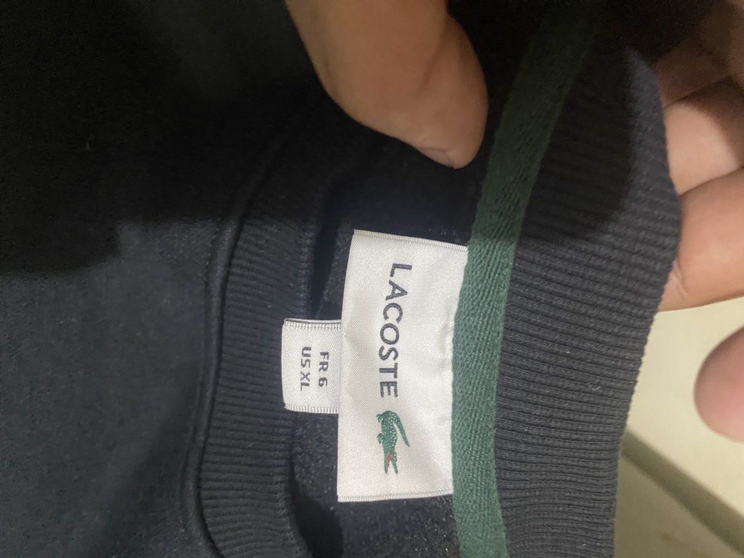 Lacoste sweatshirt big logo (Category: Announcements) located in Manila. Submitted by ventabols (Listing ID 1463410999, Image 3). Description: Almost new big logo lacoste sweatshirt Xl on tag best fit on large Black .