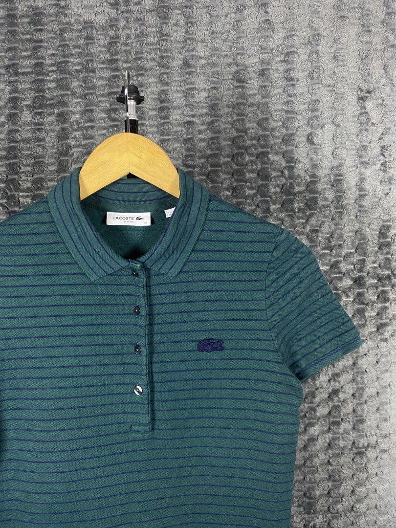Lacoste Textured Stripes Polo Dress (Category: Dresses) located in Bacolod City. Submitted by treasurehunts.6100 (Listing ID 1463329365, Image 2). Description: Lacoste Textured Stripes Polo Dress Condition - Excellent Color - Green Color rate - 9.8 / 10 No Flaws Size 36 Dimensions : Width - 17 Length - 35 Brands you might find on my profile : ( Cos, Uniqlo, H&M, Zara, Muji, Ralph Lauren, Hugo Boss, Fred Perry, Lacoste, Armani, Oakley, The North F