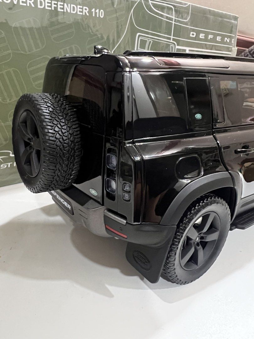 Land Rover Defender 110 Almost Real 1:18 (Category: Vehicle & Diecast Models) located in Manila. Submitted by darrensyy (Listing ID 1463451274, Image 3). Description: - Black 2020 Land Rover Defender 110 toy car - Highly detailed interior and exterior - Features a spare tire on the back - Original box included - Ideal for collectors or display purposes.