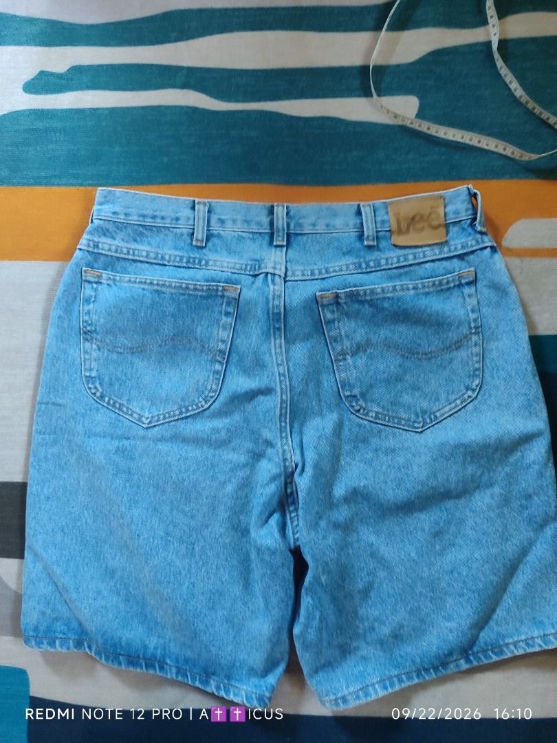 Lee Jorts (Category: Shorts) located in Mangaldan. Submitted by lostthread (Listing ID 1463421833, Image 2). Description: Lee Jorts Color Stone Wash faded blue Size: 34 x 22 100% Cotton No Issue, Used only DM.