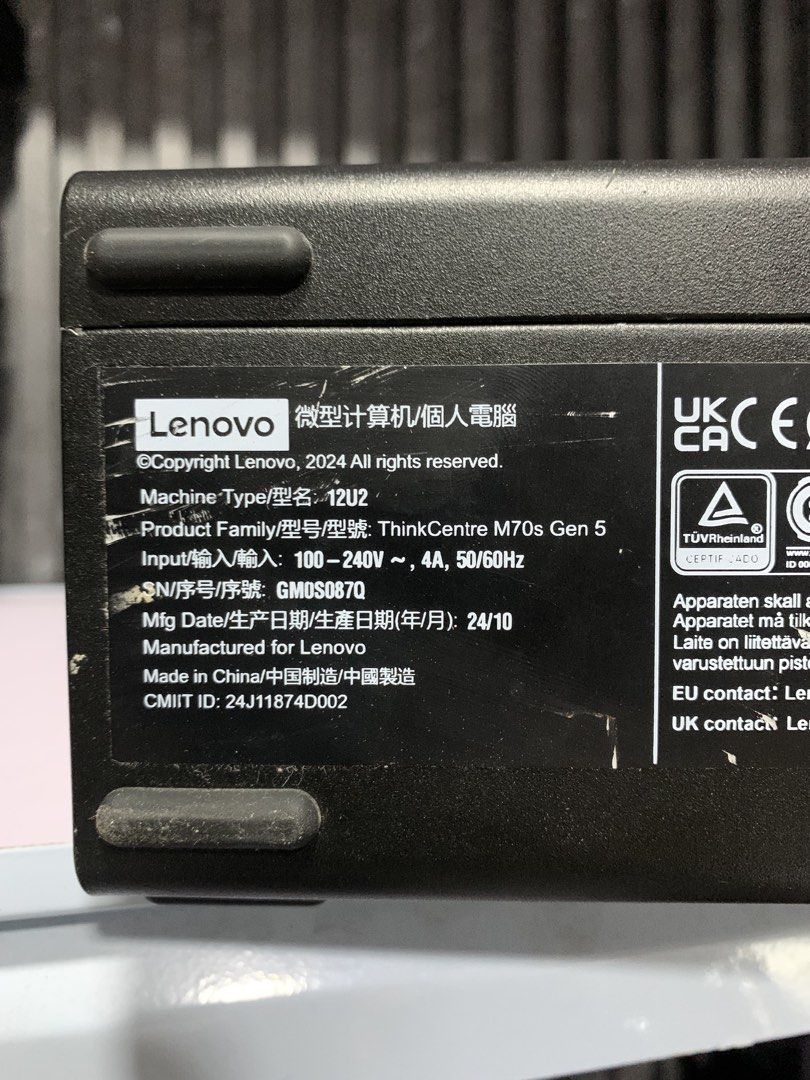 Lenovo ThinkCentre M70s Gen 5 Desktop PC (Category: Desktops) located in Manila. Submitted by takitanaka (Listing ID 1463398609, Image 3). Description: - Lenovo ThinkCentre M70s Gen 5 Desktop - Ddr5 16gb ram / 512gb ssd - Small Form Factor (SFF) - Saves Desk Space! - Powerful Intel vPro Processor - Ample USB Ports (Front & Back) - Ready for Your Workstation Setup - Inquire for Questions.