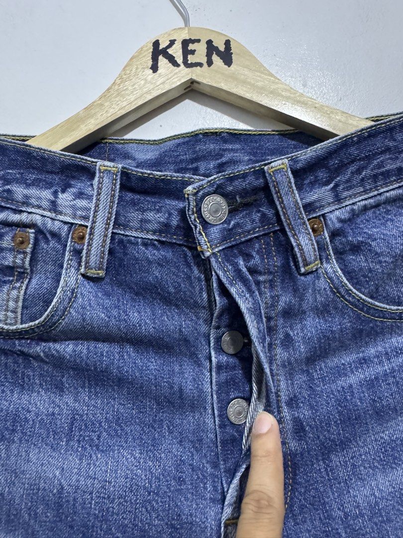 Levi's 501 CT Denim Shorts (Category: Shorts) located in Manila. Submitted by esparciake75752 (Listing ID 1463352695, Image 2). Description: - Classic Levi's 501 CT denim shorts - Medium wash blue - Raw hem - Button fly closure - Perfect staple for casual wear - Size 28 / length 18.