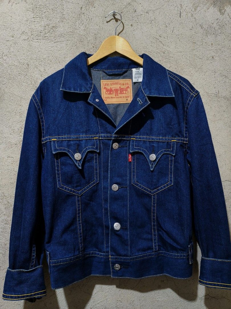 Levi's Type 1 "Iconic" trucker jacket (Category: Coats, Jackets and Outerwear) located in Cagayan de Oro. Submitted by thrift-japanuksurplus (Listing ID 1463375370, Image 1). Description: Levi's Type 1 "Iconic" trucker jacket W : 21 L : 27 Condition : 9.5/10 like new Color rate : 9.5/10 Authentic ✅✅ LIKE NEW! ITEM FROM ABROAD ONLY WORE FEW TIMES..