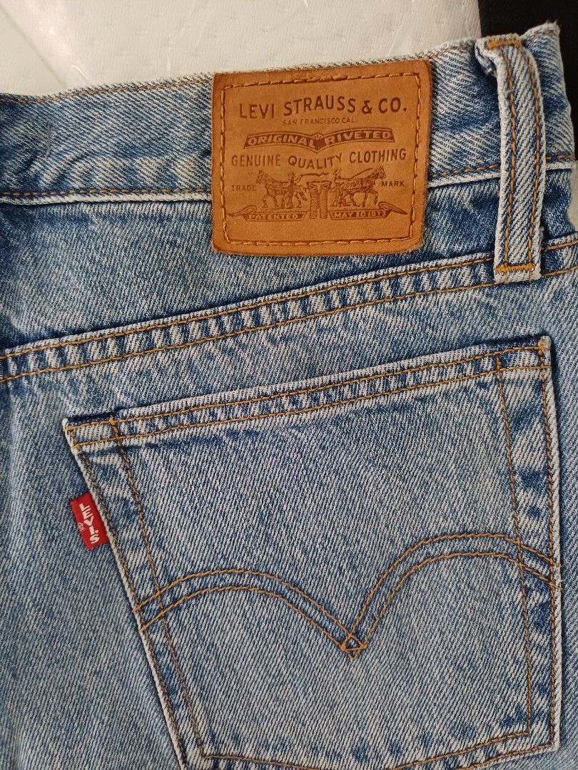 Levi's Wedgie Jeans (Category: Jeans) located in Bacoor. Submitted by ckarhizma (Listing ID 1463401045, Image 3). Description: - Size 27 tag - High-waisted, straight leg fit - Button fly closure - Frayed hem detail - Made with Water<Less technology .