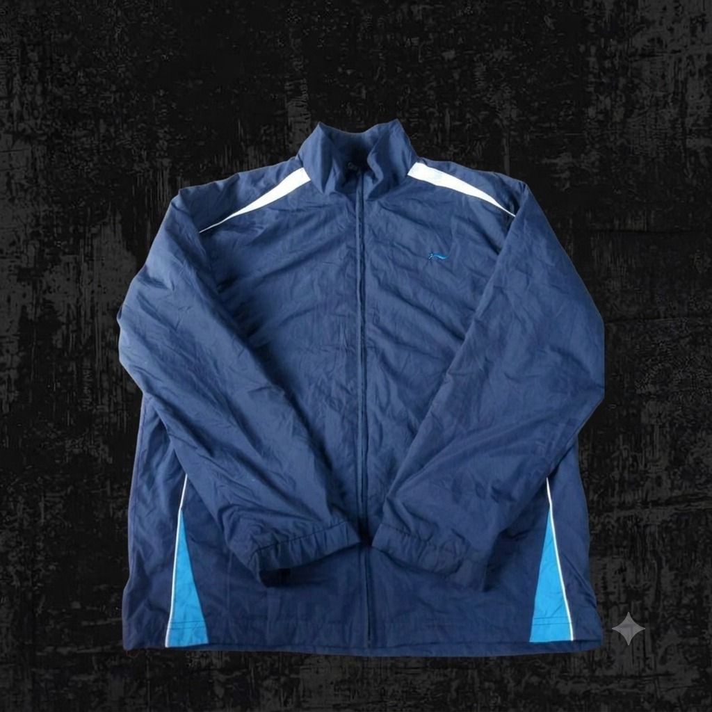 windbreaker Li-Ning (Category: Coats, Jackets and Outerwear) located in Pasig City. Submitted by rjkfindsofficial (Listing ID 1463411630, Image 1). Description: - Li-Ning Windbreaker - Color: Navy Blue with White & Light Blue Accents - Size: XXL - Dimes L29 x W24 - No issue - Complete tags - Material: 100% Polyester - Features: Full Zip Closure, Stand-Up Collar - Ideal for: Sports and Casual Wear.