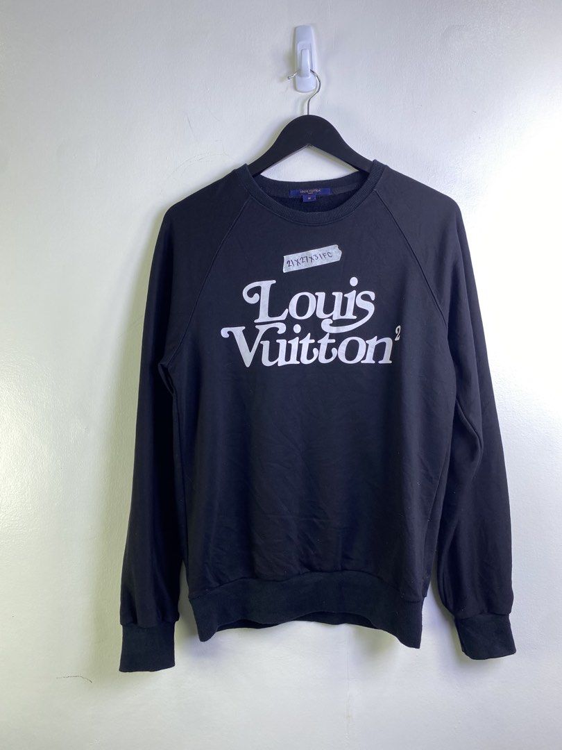Louis Vuitton Black Logo Sweatshirt Size M (Category: Coats, Jackets and Outerwear) located in Manila. Submitted by declutterpromax (Listing ID 1463402663, Image 1). Description: - Louis Vuitton Paris sweatshirt - Color: Black - Size: M - Features classic Louis Vuitton Paris logo on front - Raglan sleeves for a modern fit - Material: Polyamide and elastane blend - Care instructions available on tag - Please check photos for detailed condition.