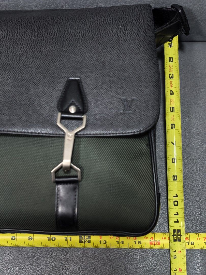 louis vuitton taiga dersou messenger bag (no code) (Category: Luxury Bags & Wallets) located in Cagayan de Oro. Submitted by pootx (Listing ID 1463483400, Image 2). Description: - Louis Vuitton messenger bag walang code please check the photos - Stylish grey and green colorway - Features the iconic LV monogram pattern - Ample interior space for your essentials - Adjustable strap for comfortable carrying - Made in France - Please check photos for 
