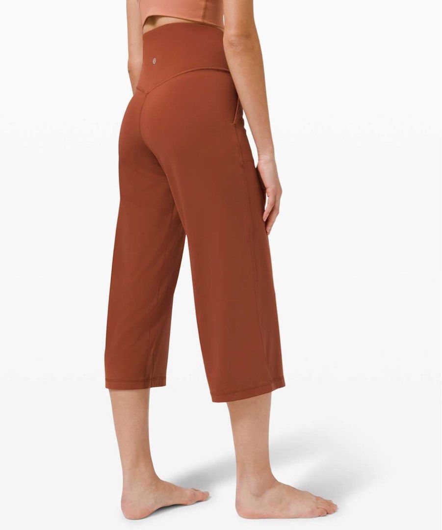 LULULEMON ALIGN WIDE LEG SUPER-HIGH-RISE CROP (Category: Other Bottoms) located in Las Pinas. Submitted by greedythrifterz (Listing ID 1463483393, Image 2). Description: LULULEMON ALIGN WIDE LEG SUPER-HIGH-RISE CROP DIMES- WIDTH 22-24, LENGTH 23, THIGHS 9.5 LEG OPEN 8 ( ALL INCHES) (DOT 4) NO ISSUE, NEEDWASH ONLY, FREESHIP AND NEGOTIABLE .