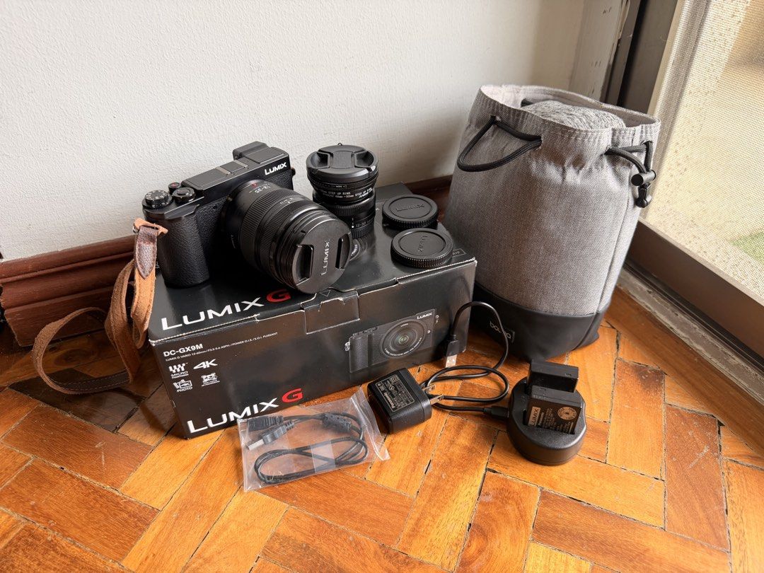 Lumix GX9 with full inclusions (Category: Cameras) located in Makati City. Submitted by lisa.daisy (Listing ID 1463381176, Image 1). Description: Original purchase included a lumix g vario 12-60mm which I found too big with too little bokeh so I changed it to a lumix g vario 12-32mn pancake lens I paired this with a Panasonic Lumix 12-35mm f2.8 so that the bokeh was worth the bulk when I was okay with a bigger lens (attached to camera in the pic)