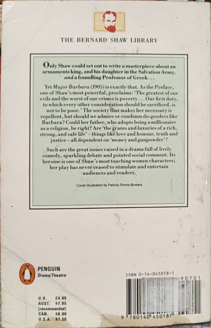 Major Barbara by Bernard Shaw (Category: Storybooks) located in Valenzuela. Submitted by migssung (Listing ID 1463438157, Image 2). Description: ‎MOP: MAYA & GCASH ‎ ‎Hello fellow book lovers! ‎ ‎I'm in the process of decluttering and have decided to part with some of my beloved books. This is a great opportunity for you to add some fantastic titles to your collection at a great price! ‎ ‎Message me if you want more photos for condition check. ‎ 