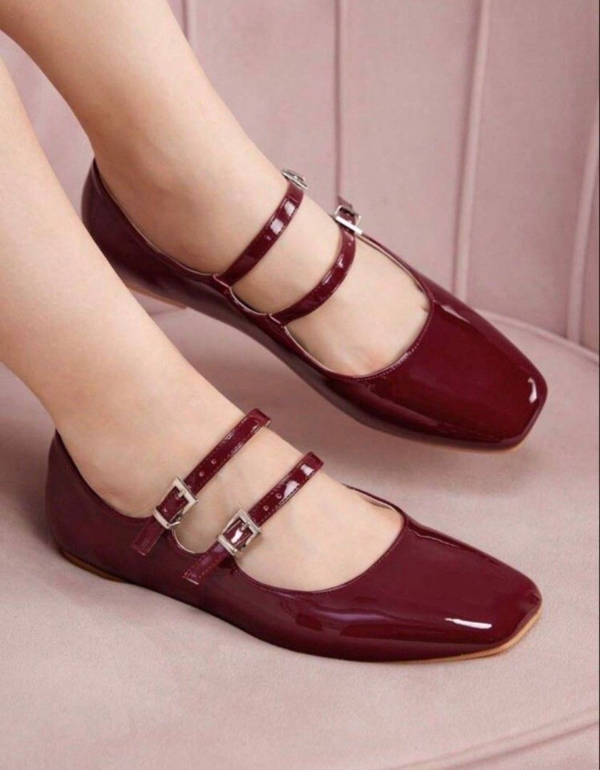 Maroon Mary Jane Flats (Category: Flats & Sandals) located in Trece Martires City. Submitted by closette.ph (Listing ID 1463403230, Image 2). Description: 💌 click photos to view full item - size 37 - used once.