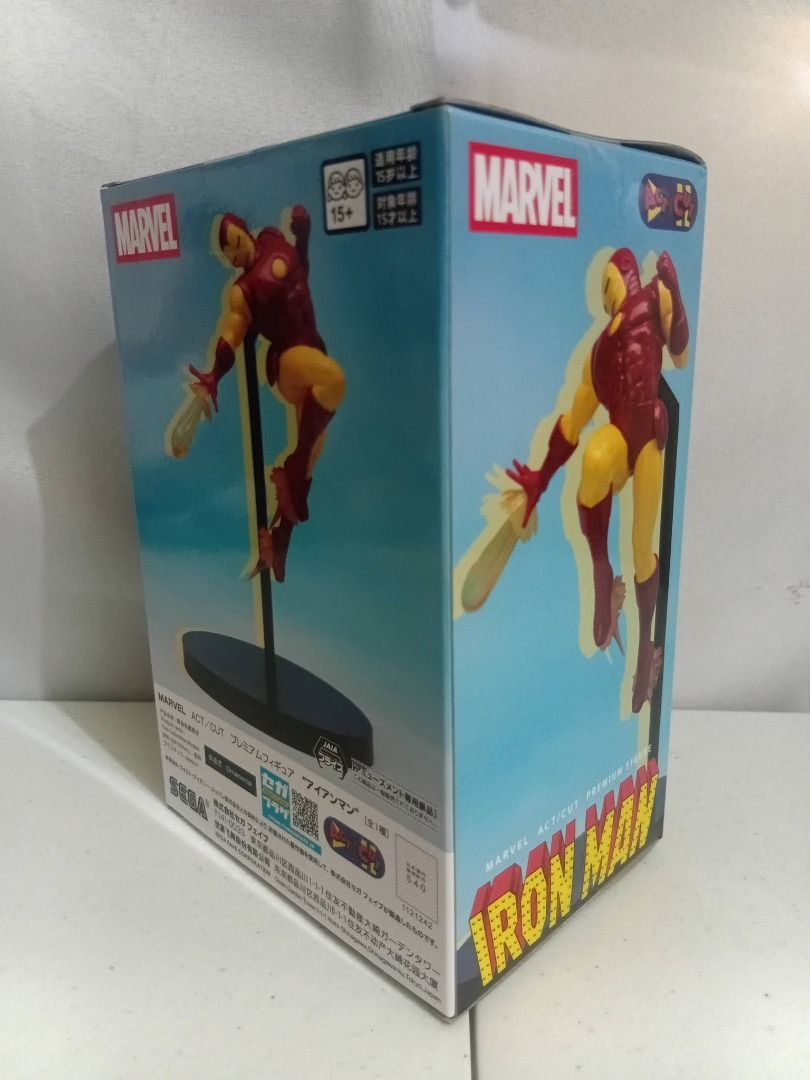 Marvel Sega ACT/CUT Ironman PVC Statue Figure (Category: Figurines & Statues) located in Quezon City. Submitted by ToyzzKoleksyon (Listing ID 1463451346, Image 2). Description: Authentic/Branded. -Price: 800 -Condition: AS IS. Unopened Box. OLD STOCK. -Issue: NONE -What you see is what you get. -Please check photos for issues. -Location: Quezon City b153z.