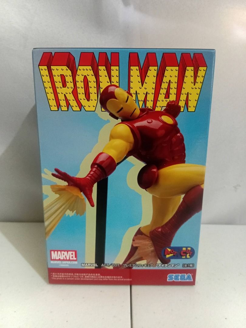 Marvel Sega ACT/CUT Ironman PVC Statue Figure (Category: Figurines & Statues) located in Quezon City. Submitted by ToyzzKoleksyon (Listing ID 1463451346, Image 1). Description: Authentic/Branded. -Price: 800 -Condition: AS IS. Unopened Box. OLD STOCK. -Issue: NONE -What you see is what you get. -Please check photos for issues. -Location: Quezon City b153z.