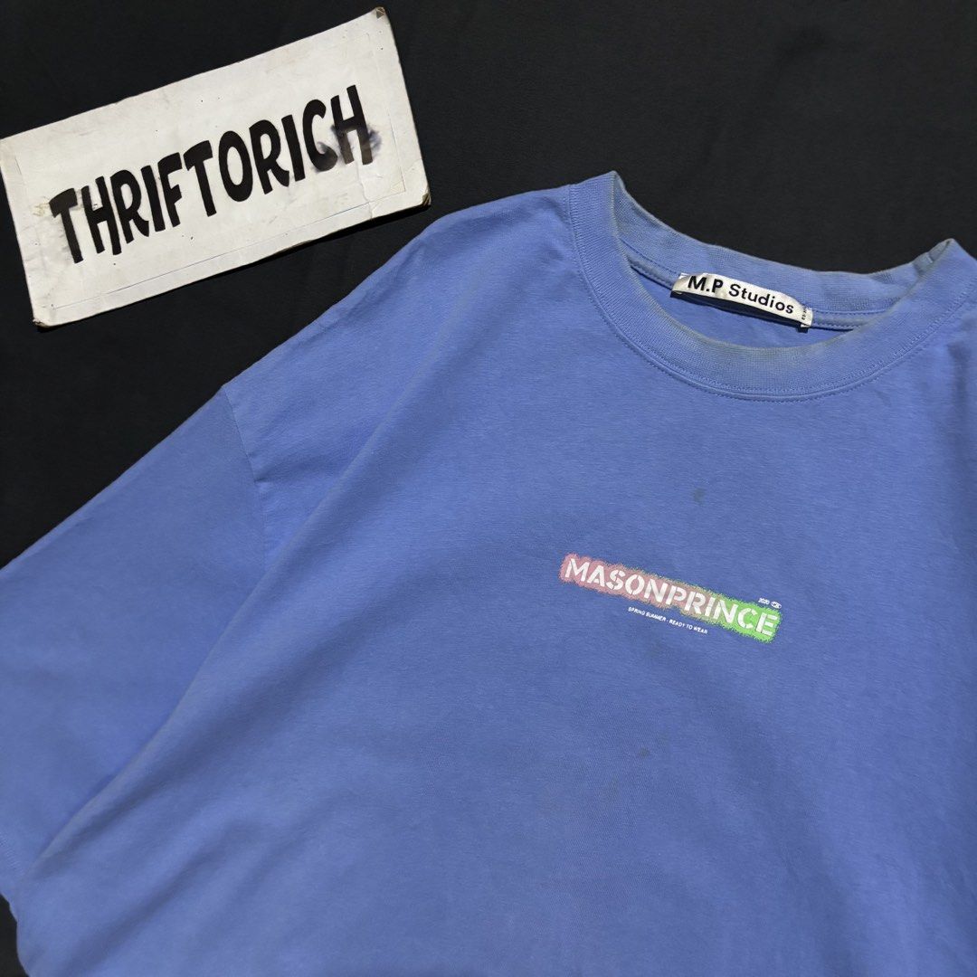 MASON PRINCE BLUE SHIRT (Category: Tshirts & Polo Shirts ) located in Taytay. Submitted by dwinsapparel (Listing ID 1463480698, Image 2). Description: MASON PRINCE BLUE SHIRT W-25.5 L-34 EXCELLENT CONDITION NEED WASH COMPLETE TAGS.