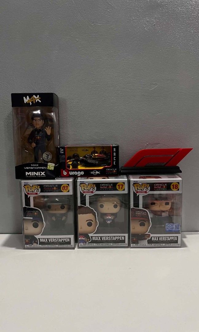 Max Verstappen (Category: Vintage Collectibles) located in Manila. Submitted by mysticriver-6ae5 (Listing ID 1463441922, Image 1). Description: For Sale Max Verstappen - Minix Max Verstappen 7Eleven Exclusive ₱999 ‎- FunkoPop Max Verstappen 03 ₱999 ‎- FunkoPop Max Verstappen 17 ₱999 ‎- FunkoPop Max Verstappen 18 ₱1199 ‎- Bburago 1:43 Oracle Red Bull Racing RB20 ₱499 ‎- F1 Logo 3D Display ₱199 posted price is firm, negotiable if take all shoot you