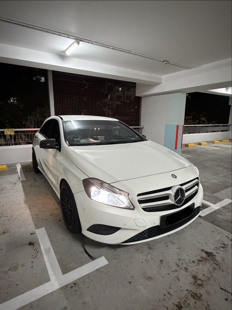 Mercedes-Benz A-Class A 200 Blue Efficiency Auto (Category: Used Cars) located in Singapore. Submitted by 8pineapple (Listing ID 1463428771, Image 2). Description: White Mercedes-Benz A200. Automatic transmission. Clean interior with leather seats. Comes with a large infotainment screen and reverse camera. Well maintained. Ready for a new owner. Viewing by appointment..