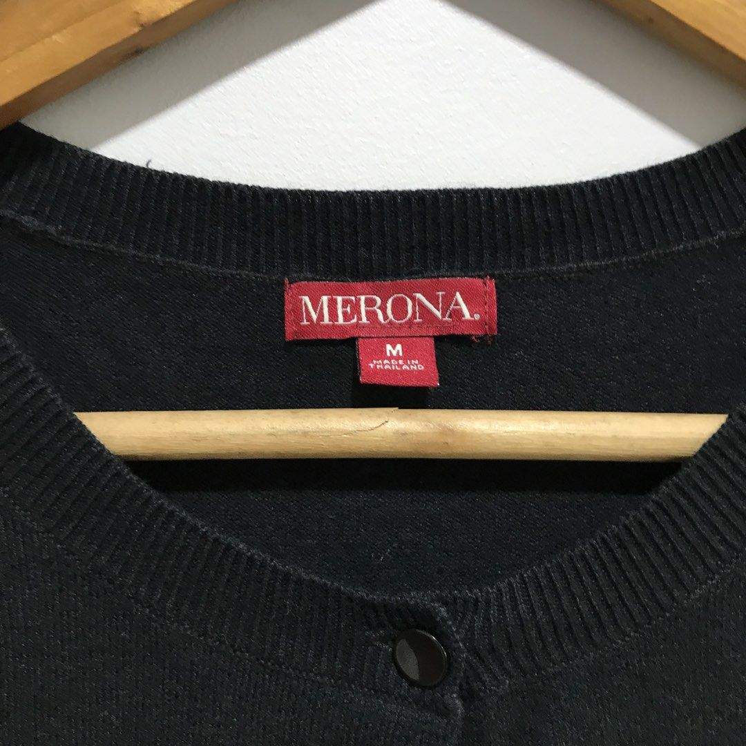 MERONA Black Button Down Cardigan (Category: Coats, Jackets and Outerwear) located in Cavite. Submitted by tanya.valentin (Listing ID 1463509734, Image 3). Description: - 19x26.