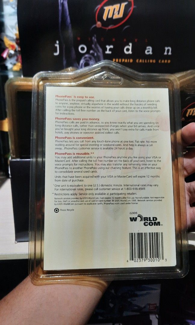 michael jordan world com phone card (Category: Raw Singles) located in Calauan. Submitted by binz_ramos (Listing ID 1463547145, Image 3). Description: .