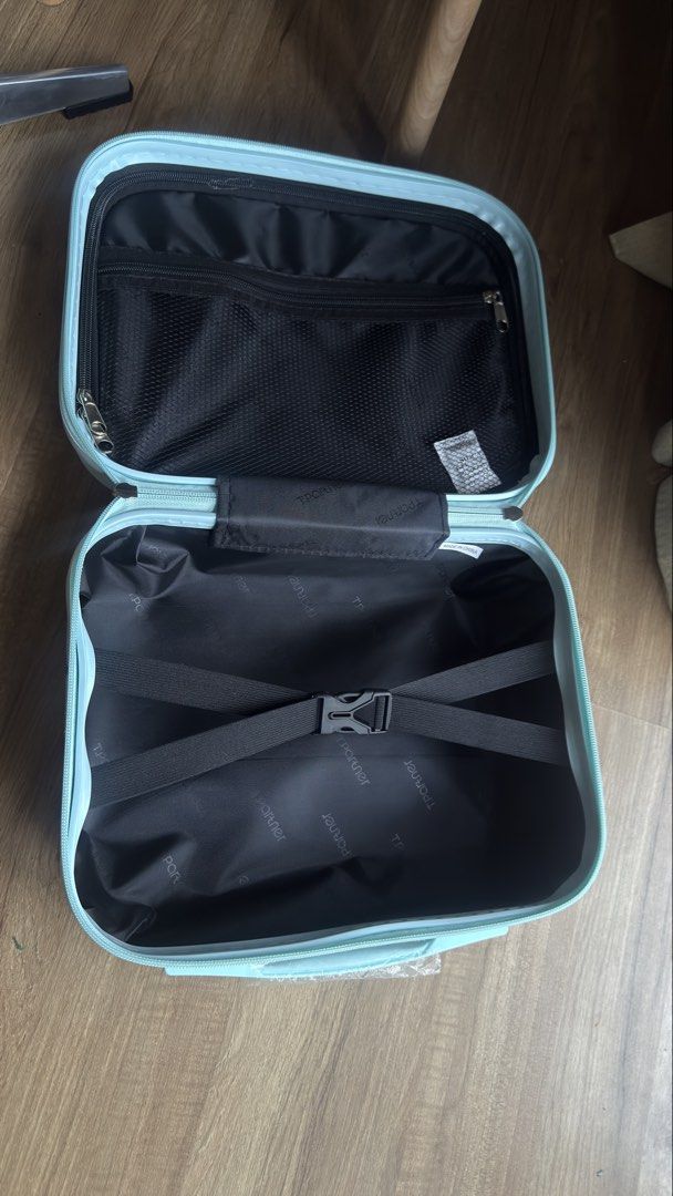 Mini Luggage 14” (Category: Luxury Bags & Wallets) located in Makati City. Submitted by jessi_1004 (Listing ID 1463422543, Image 3). Description: No to sensitive buyers With light scratches and bumps 18x34x26cm Light blue vanity case Ideal for travel or makeup organization .