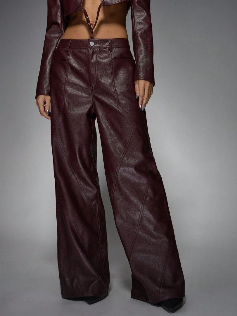 Missguided Maroon Leather Baggy Pants (Category: Other Bottoms) located in Trece Martires City. Submitted by closette.ph (Listing ID 1463381850, Image 1). Description: 💌 click photos to view full item - brand new - fits size medium to large - 42 length - unisex - small on tag, but fits up to large - thick leather.