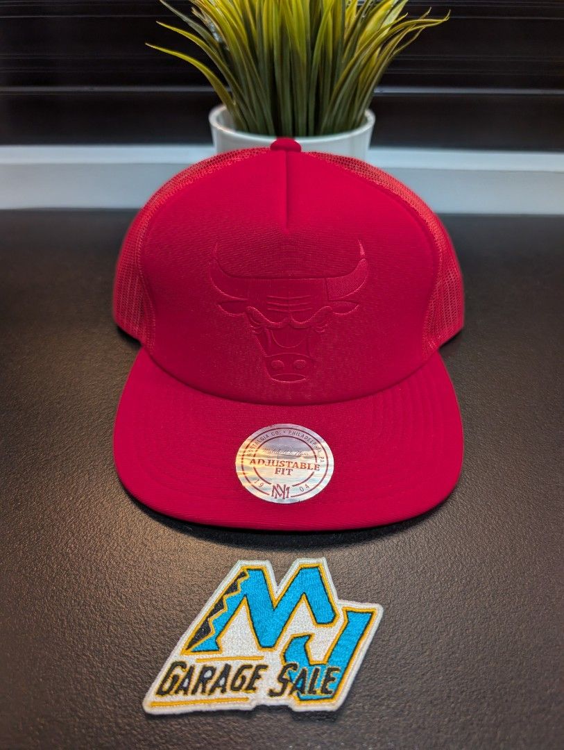 2010's Mitchell & Ness Special Edition Debossed Chicago Bulls Red Trucker Cap (Category: Caps & Hats) located in Santa Maria. Submitted by mjgaragesale (Listing ID 1463429554, Image 1). Description: Mitchell & Ness 2010's Special Edition Debossed Chicago Bulls Red Trucker Hat ◉ Conditon 9.6/10 ◉ One size fits all ◉ Adjustable snapback ◉ Debossed iconic Bulls logo on front ◉ Soft comfy fit ◉ Mesh back for breathability ◉ Cushion front crown ◉ 100%