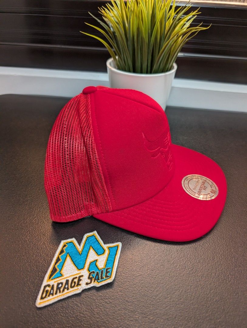 2010's Mitchell & Ness Special Edition Debossed Chicago Bulls Red Trucker Cap (Category: Caps & Hats) located in Santa Maria. Submitted by mjgaragesale (Listing ID 1463429554, Image 3). Description: Mitchell & Ness 2010's Special Edition Debossed Chicago Bulls Red Trucker Hat ◉ Conditon 9.6/10 ◉ One size fits all ◉ Adjustable snapback ◉ Debossed iconic Bulls logo on front ◉ Soft comfy fit ◉ Mesh back for breathability ◉ Cushion front crown ◉ 100%