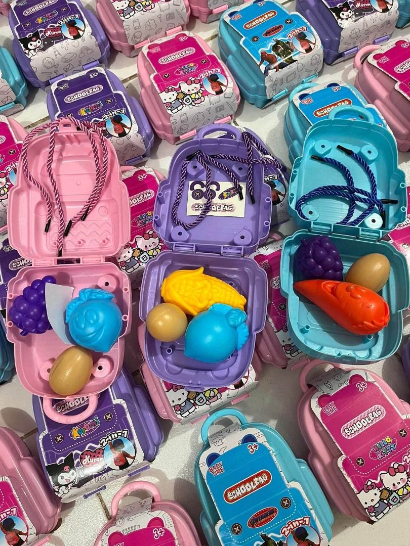 Mix Trolley toy/bag for kids (Category: Kids Toys) located in Quezon City. Submitted by mjmassortedfinds (Listing ID 1463369718, Image 2). Description: Mix Trolley toy/bag for kids 8 5 each min 10pcs 7 9 each min 100pcs ✅ approx. 14cm ✅ Mystery toy inside ✅ Mix veggie & fruit designs ✅ perf for kids / giveaways / christmas gifts ✅ Assorted characters/designs ONLY.