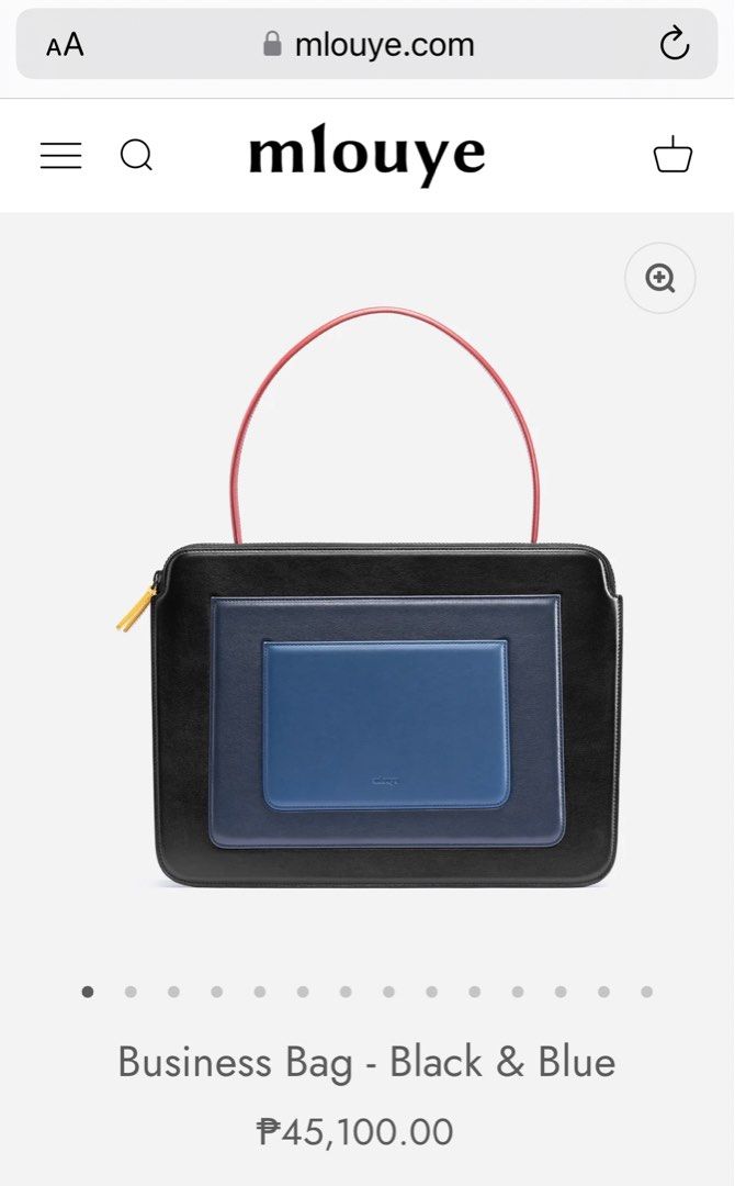 MLouye Business Bag - Black & Blue (Category: Luxury Bags & Wallets) located in General Trias. Submitted by lexluxebizz (Listing ID 1463528957, Image 3). Description: Mlouye Business Bag - Black & Blue Description UNIQUE. VERSATILE. QUALITY CRAFTSMANSHIP. The Architectural Design and Craftsmanship of this bag will exceed all your expectations. Designed in a silhouette inspired by Art-Deco style, this bag is expertly crafted from Italian calf leat
