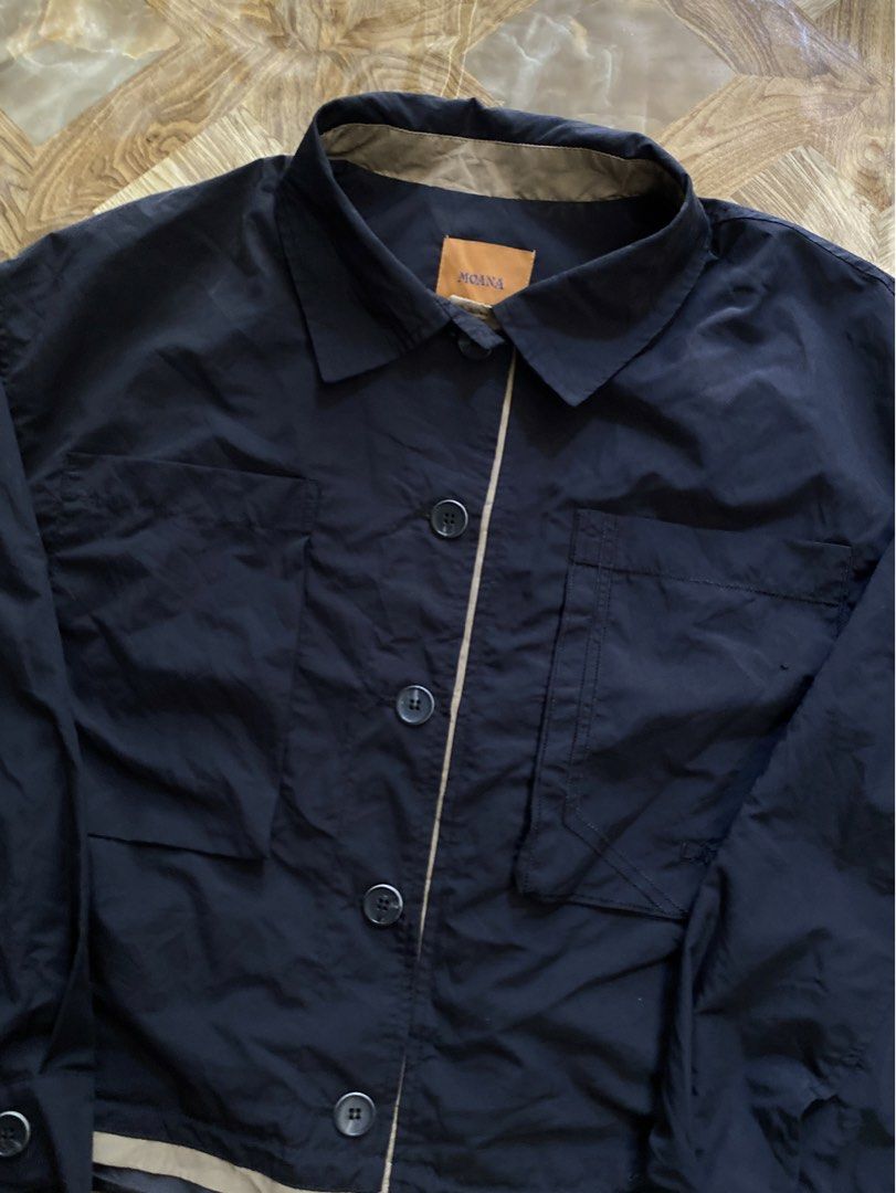 Moana Black Outdoor Fabric Jacket (Category: Coats, Jackets and Outerwear) located in Davao. Submitted by workmensph (Listing ID 1463532501, Image 2). Description: Size Large 24” x 22.5” Excellent Condition.