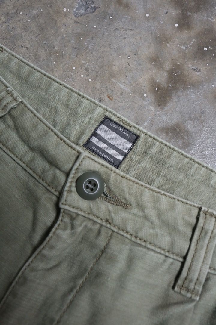 Momotaro - 02-054 Cargo Shorts (Category: Shorts) located in Manila. Submitted by graymatter_ (Listing ID 1463441909, Image 3). Description: Momotaro - 02-054 Cargo Shorts Tagged Size: 30 Condition: 9/10 Material: 100% Cotton Zipper: YKK Made in: Japan Dimensions Waist: 32 Inseam: 11.5 Crotch: 12 Thigh: 12.5 Leg Opening: 10 .
