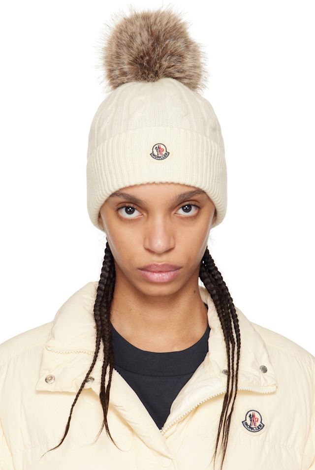 Moncler - 2020 - Pom-Pom Beanie (Category: Hats & Beanies) located in Manila. Submitted by graymatter_ (Listing ID 1463444872, Image 1). Description: Moncler - 2020 - Pom-Pom Beanie Tagged Size: Women’s M Condition: 9/10 Material: 100% Virgin Wool Made in: Italy SRP: $465.