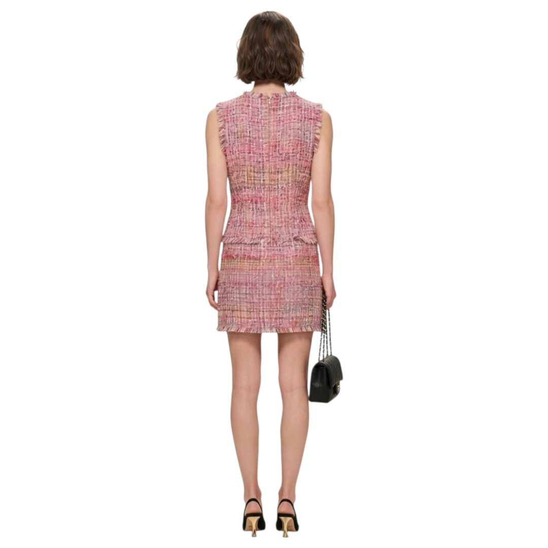 Multi-color Pink Tweed with Subtle Sequins Mini Shift Dress (Category: Dresses) located in Tarlac. Submitted by literallyhandpicked (Listing ID 1463346638, Image 3). Description: •Literally Handpicked for you❤️ •Direct Message if Interested 💌 •Please feel free to make an offer🤝 Bust size 38" Waistline 38" Dress Lenght 32" Please note that there may be slight errors as measurements are taken with the item laid / in very good condition, but as it