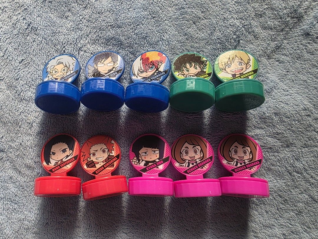 My Hero Academia Assorted Stamps (Category: Stamps & Prints) located in Manila. Submitted by animestuffsshop (Listing ID 1463343424, Image 1). Description: My Hero Academia Assorted Stamps Characters: - Tetsutetsu - Tenya Lida - Shoto Todoroki - Izuku Midoriya - Neito Momota - Momo Yaoyorozu - Eijiro Kirishima - Kiyoka Jiro - Ochako Uraraka - 50 each - Official - WYSIWYG MOD: JNT, LBC COP, Lalamove MOP: GCASH.
